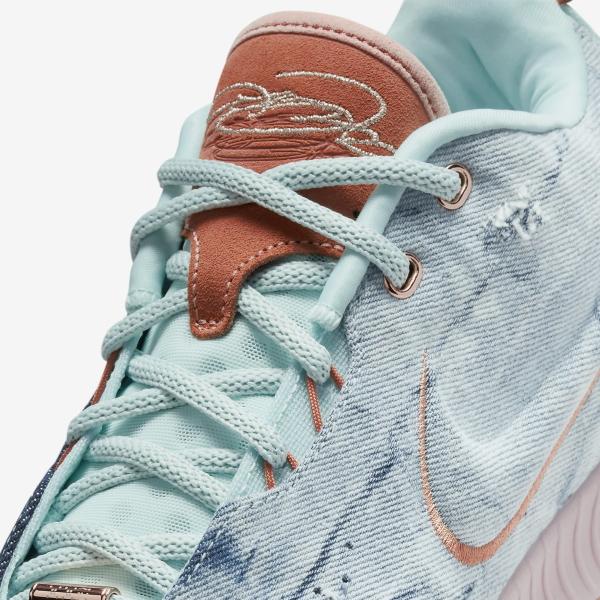 NIKE Lebron XXI Jade Ice/Emerald Rise/Platinum Violet ナイキ レブロン 21 デニム ブルー ジェームズ JAMES シグニチャー Aragonite バッシュ USA 海外 限定｜shoety｜07