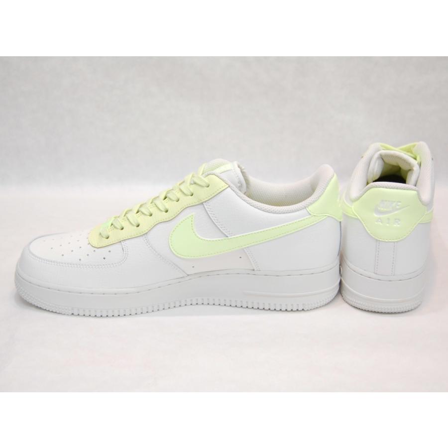 NIKE wmns air force 1 07 summit white/lime ice ナイキ ウィメンズ エアフォースワン 07  ホワイト/ライム 真っ白 グリーン ロー レザー アメリカ 海外 限定