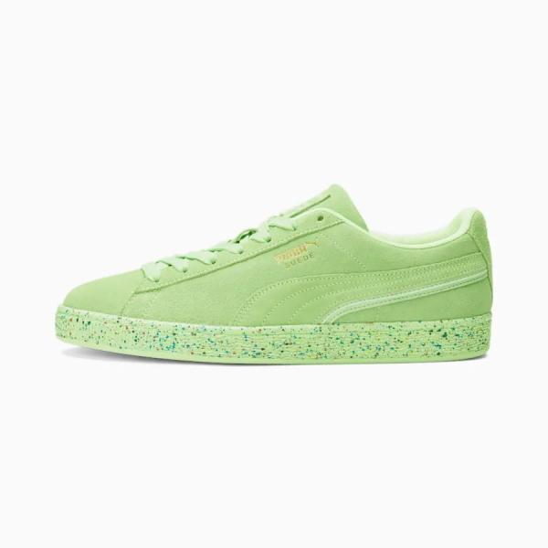 PUMA Suede Triplex Mono Neon Fizzy Lime プーマ スエード トリプレックス モノ ネオン ライム グリーン スプラッター アメリカ USA 海外 限定｜shoety｜02