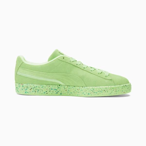 PUMA Suede Triplex Mono Neon Fizzy Lime プーマ スエード トリプレックス モノ ネオン ライム グリーン スプラッター アメリカ USA 海外 限定｜shoety｜05