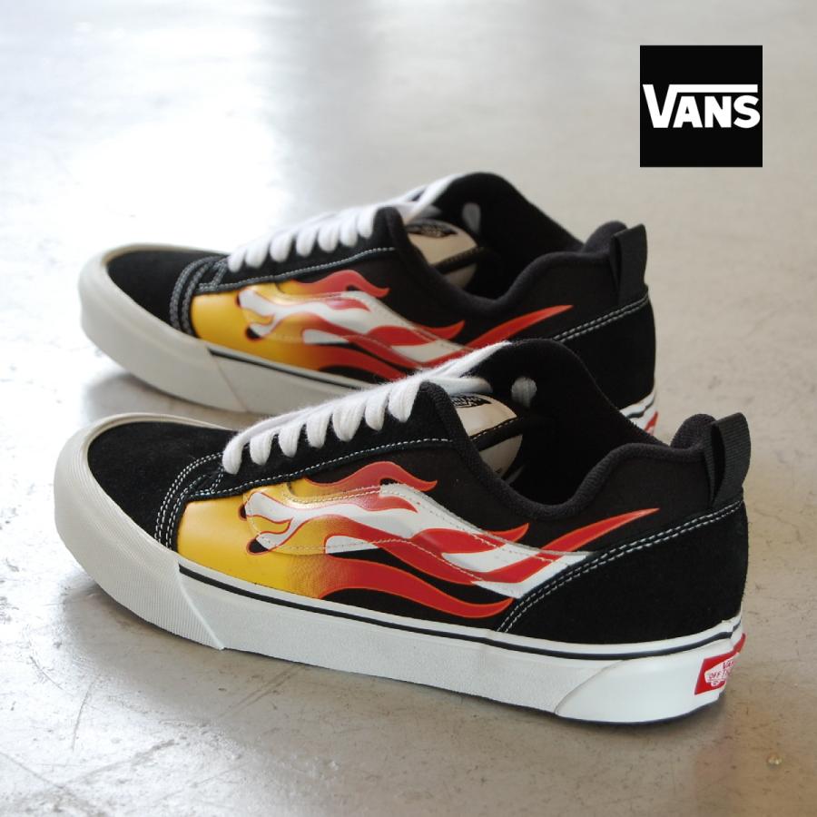 VANS（ヴァンズ） VANS Knu Skool Flame Black/Red バンズ ニュース