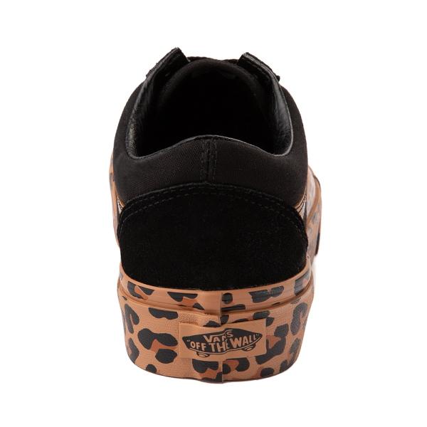 black leopard platform vans
