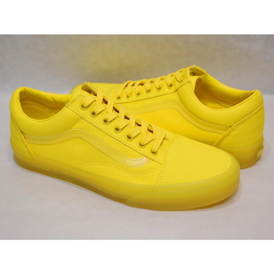 VANS OLD SKOOL translucent/yellow バンズ オールドスクール クリア/イエロー 黄色 キャンバス オール ワンカラー モノカラー アメリカ USA 企画 海外