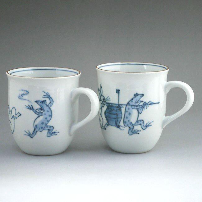 京焼 清水焼 染付鳥獣戯画ペアマグカップ : 松韻堂 Yahoo!店 - 通販 