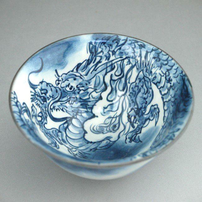 京焼 清水焼 染付龍盃 陶あん : 松韻堂 Yahoo!店 - 通販 - Yahoo