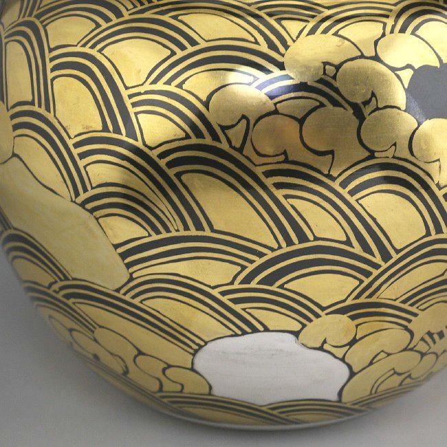 京焼 清水焼 金襴手青海波石瓶 英泉 : 松韻堂 Yahoo!店 - 通販 - Yahoo