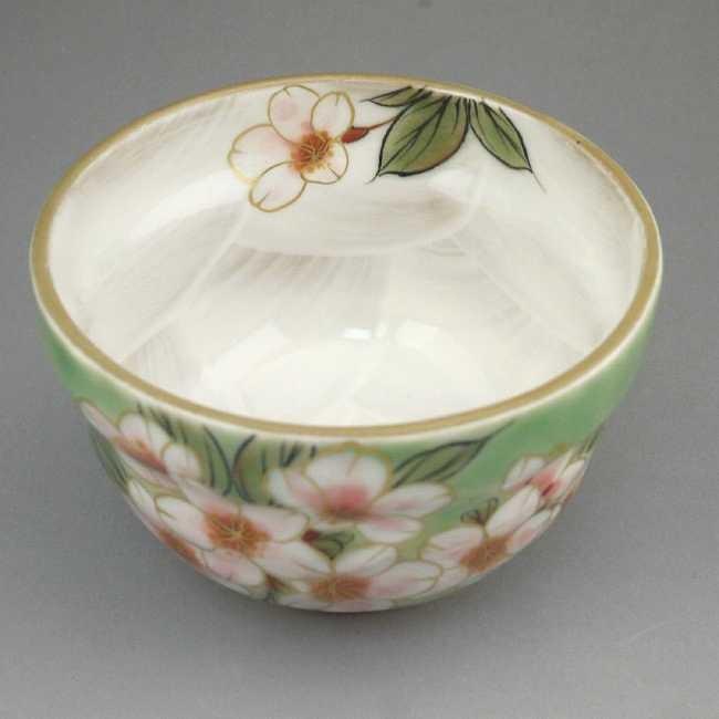 京焼 清水焼 織部五草花お茶呑茶碗 陶あん 桜単品 : 松韻堂 Yahoo!店