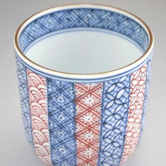 京焼 清水焼 染付赤立古紋湯呑 壹陶 小 : 松韻堂 Yahoo!店 - 通販