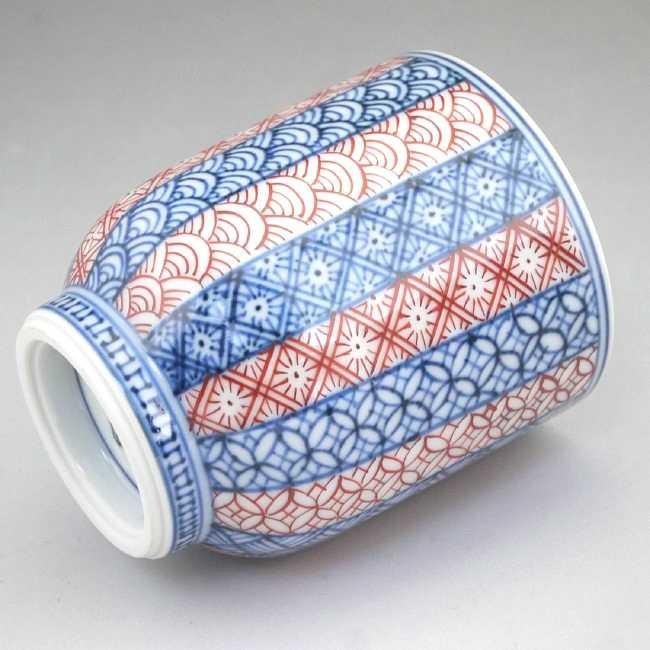 京焼 清水焼 染付赤立古紋湯呑 壹陶 小 : 松韻堂 Yahoo!店 - 通販