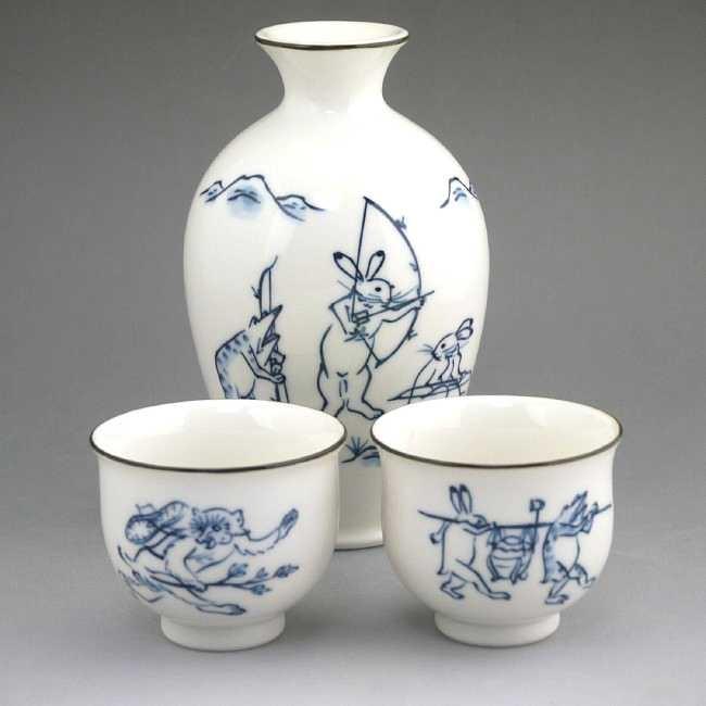 京焼 清水焼 鳥獣戯画酒器揃え 陶あん : 松韻堂 Yahoo!店 - 通販 