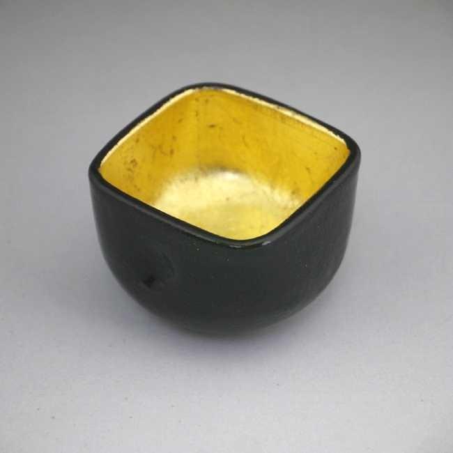 京焼 清水焼 黒釉内金箔ぐい呑 和久田楽入 : 松韻堂 Yahoo!店