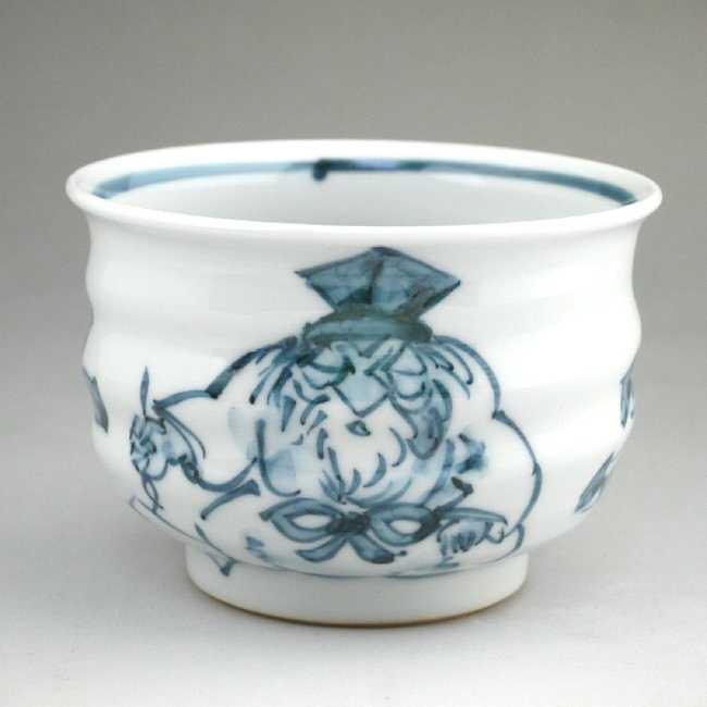 京焼 清水焼 染付寿老人汲出碗 六斎 幸之介 単品 : 松韻堂 Yahoo!店  