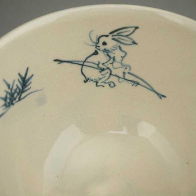 京焼 清水焼 粉引鳥獣戯画抹茶茶碗 陶仙NT : 松韻堂 Yahoo!店 - 通販