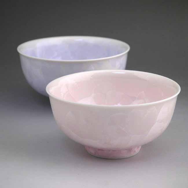 京焼 清水焼 花結晶夫婦茶碗 紫ピンク : 松韻堂 Yahoo!店 - 通販