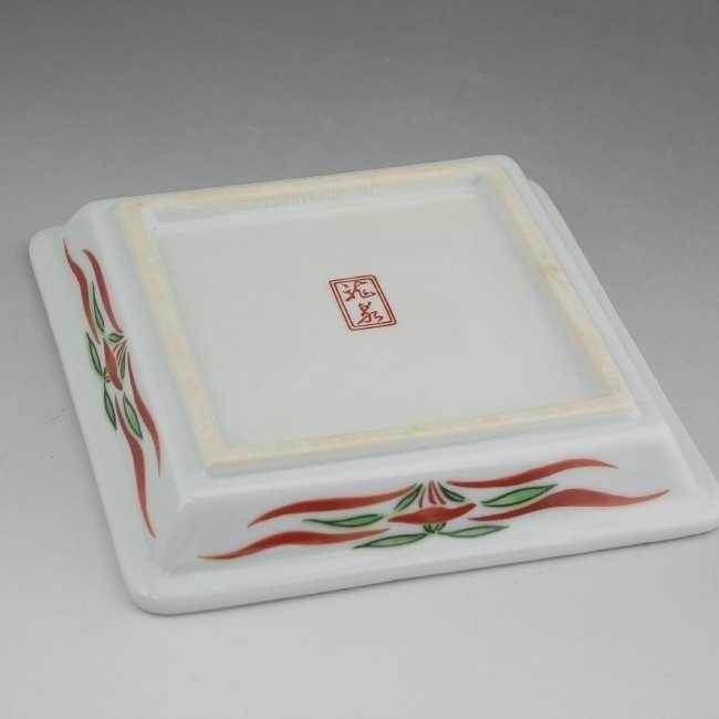 京焼 清水焼 赤絵鳳龍5寸角皿 陶玉 : 松韻堂 Yahoo!店 - 通販 - Yahoo