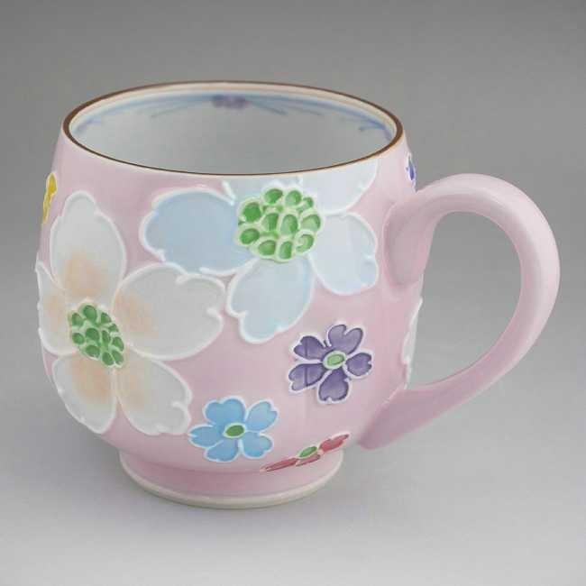美術品・アンティーク・コレクション 昇峰 京焼 清水焼 マグカップ