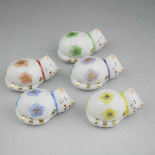 京焼 清水焼 花ねこ 箸置きセット 紫泉 : 松韻堂 Yahoo!店 - 通販