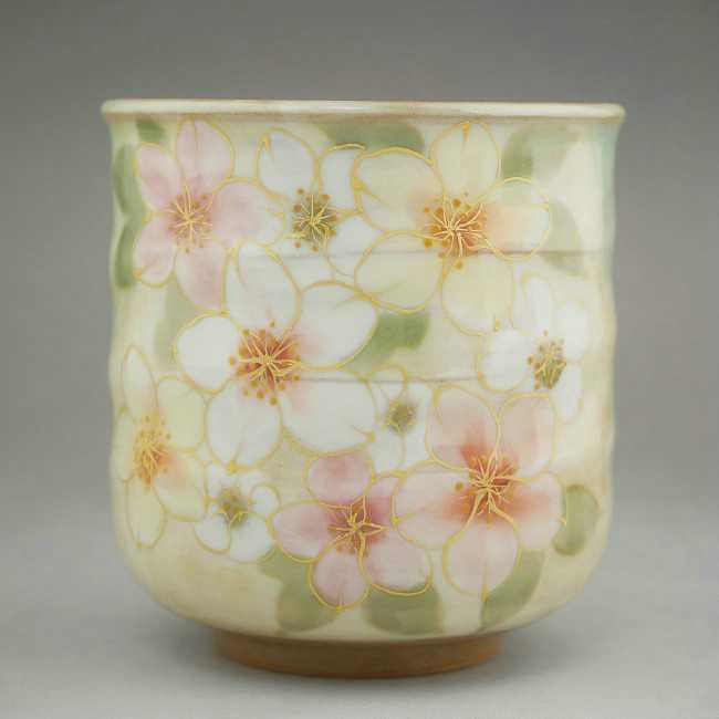 京焼 清水焼 桜ほのか湯呑 陶あん 大 : 松韻堂 Yahoo!店 - 通販