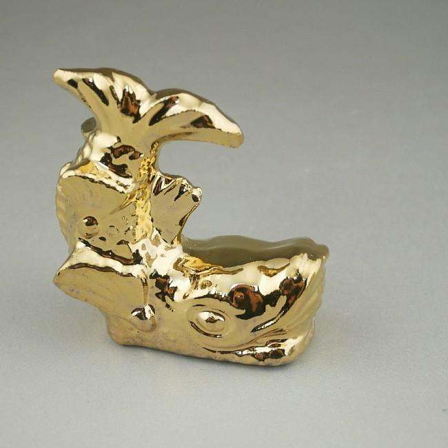 京焼 清水焼 鯱(しゃちほこ）箸置き 紫泉 金単品 : 松韻堂 Yahoo!店