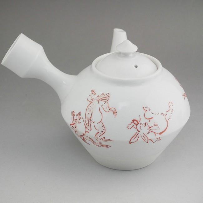 京焼 清水焼 赤絵高山寺そろばん急須 龍岳 : 松韻堂 Yahoo!店 - 通販