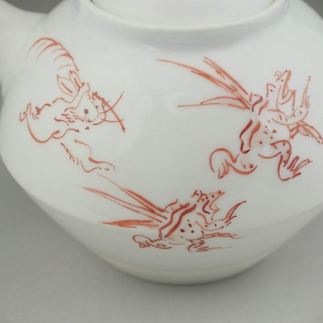 京焼 清水焼 赤絵高山寺そろばん急須 龍岳 : 松韻堂 Yahoo!店 - 通販