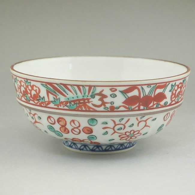 ☆ 平安瑞泉 清水焼 赤絵茶碗 ☆ 平安瑞泉 清水焼 赤絵茶碗