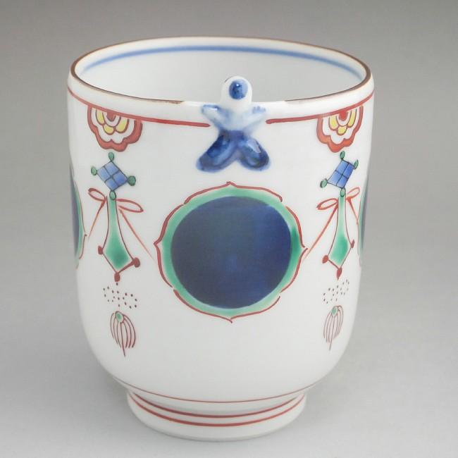 京焼 清水焼 丸紋瓔珞一閑人湯呑 紫峰 小 : 松韻堂 Yahoo!店 - 通販