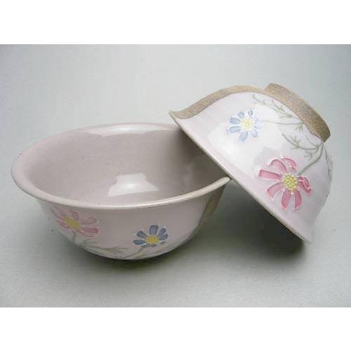 京焼 清水焼 焼締コスモス夫婦茶碗 : 松韻堂 Yahoo!店 - 通販 - Yahoo