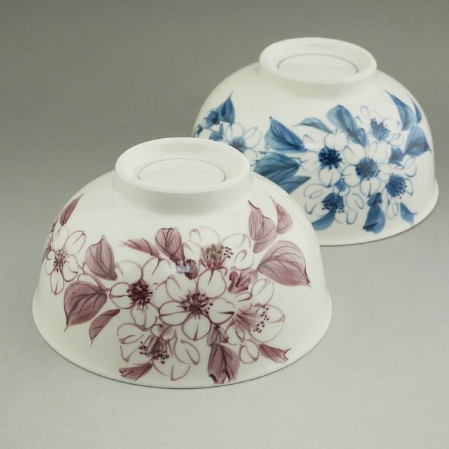 京焼 清水焼 染花桜夫婦茶碗 陶あん : 松韻堂 Yahoo!店 - 通販 - Yahoo
