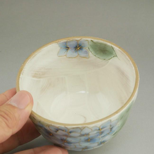 京焼 清水焼 白掛あじさいお茶呑茶碗 陶あん 単品 : 松韻堂 Yahoo!店