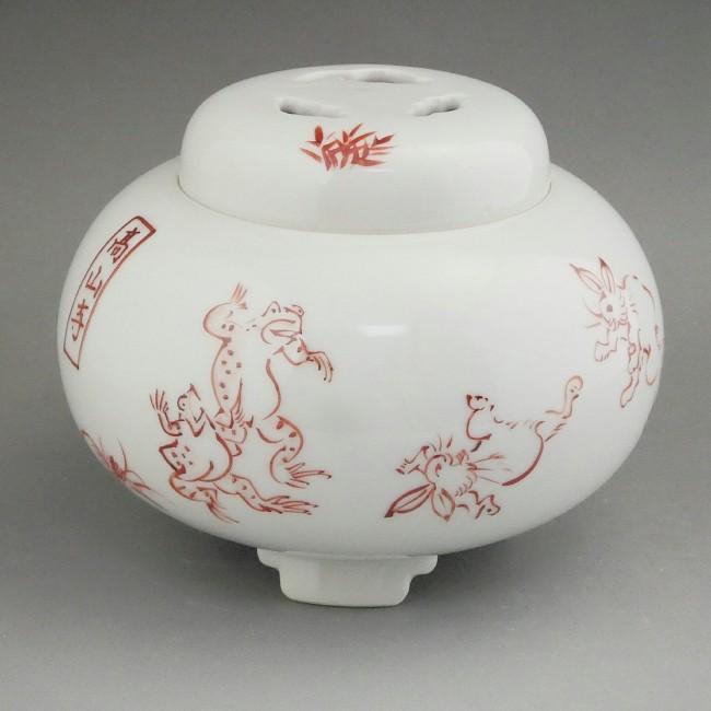 京焼 清水焼 赤絵鳥獣戯画香炉 陶仙 : 松韻堂 Yahoo!店 - 通販 - Yahoo 