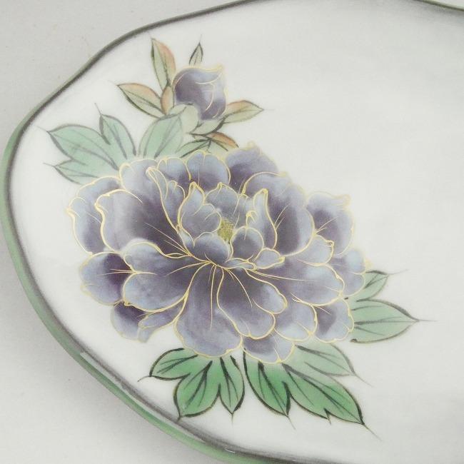 京焼 清水焼 白掛紫草花銘々皿 陶あん 牡丹単品 : 松韻堂 Yahoo!店