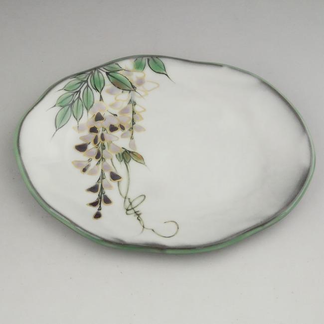 京焼 清水焼 白掛紫草花銘々皿 陶あん 藤の花単品 : 松韻堂 Yahoo!店