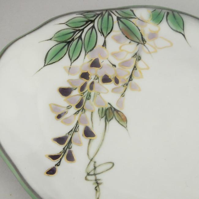 京焼 清水焼 白掛紫草花銘々皿 陶あん 藤の花単品 : 松韻堂 Yahoo!店