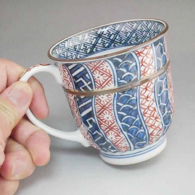 京焼 清水焼 染赤捻祥瑞マグカップ 鳳山 : 松韻堂 Yahoo!店 - 通販