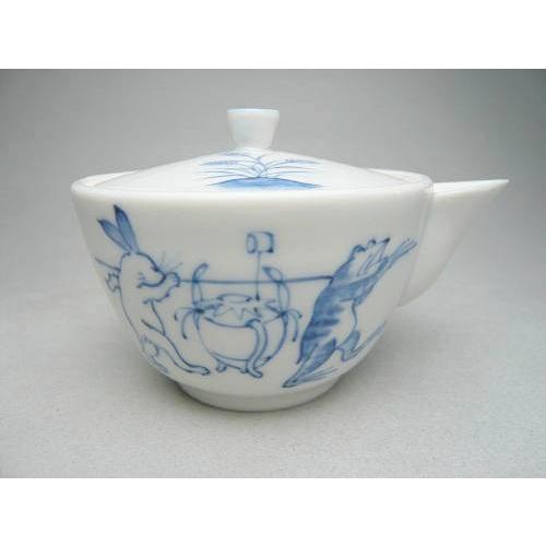 京焼 清水焼 染付鳥獣戯画 宝瓶急須 小 : 松韻堂 Yahoo!店 - 通販