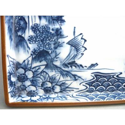 清水焼 大皿 未使用 清水焼 京焼 土渕陶葊 陶あん 陶葊窯 絵付け 金彩 紫陽花