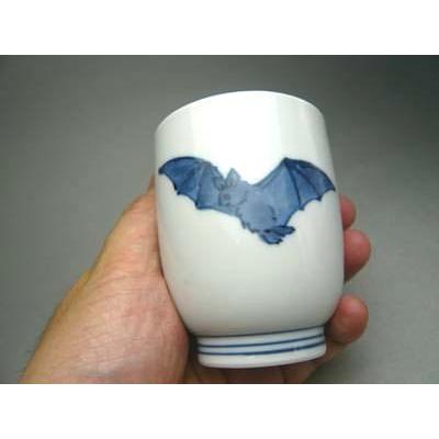 京焼 清水焼 染付コウモリ湯飲み 小 芳山 : 松韻堂 Yahoo!店 - 通販