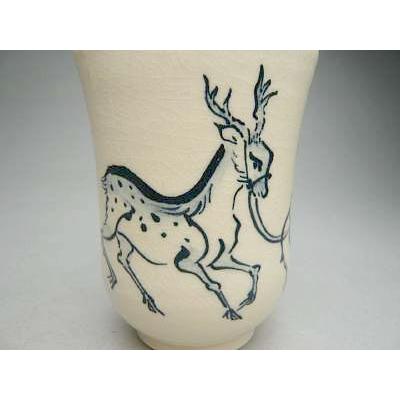 京焼 清水焼 鳥獣戯画絵巻に棲む鹿 湯のみ : 松韻堂 Yahoo!店 - 通販