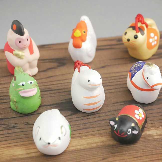 京焼 清水焼 豆干支十二支セット 錦染 : 松韻堂 Yahoo!店 - 通販