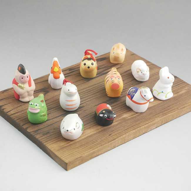 京焼 清水焼 豆干支十二支セット 錦染 : 松韻堂 Yahoo!店 - 通販