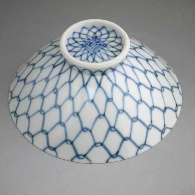 京焼 清水焼 青網 ご飯茶碗 孫（極小）芳山 : 松韻堂 Yahoo!店 - 通販