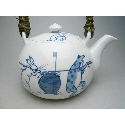 京焼 清水焼 染付高山寺鳥獣戯画 石瓶 大 : 松韻堂 Yahoo!店 - 通販 