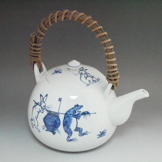 京焼 清水焼 染付高山寺鳥獣戯画 石瓶 特大 : 松韻堂 Yahoo!店 - 通販