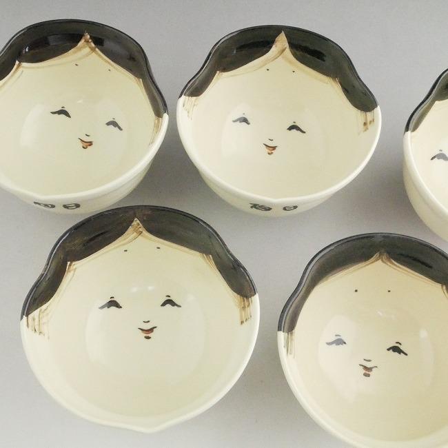 京焼 清水焼 お福汲出碗揃え 与し三 大のサイズ : 松韻堂 Yahoo!店