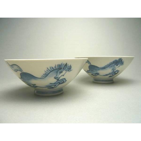 京焼 清水焼 左馬夫婦ご飯茶碗 （薄呉須）芳山 : 松韻堂 Yahoo!店