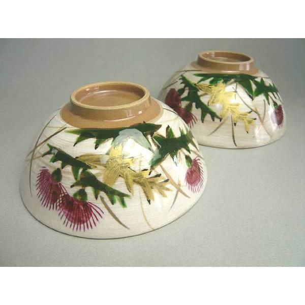 京焼 清水焼 乾山あざみ夫婦湯飲みと夫婦茶碗 嘉豊 : 松韻堂 Yahoo!店