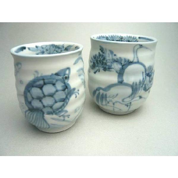 京焼 清水焼 鶴亀長寿夫婦湯呑 瑞昭 : 松韻堂 Yahoo!店 - 通販 - Yahoo