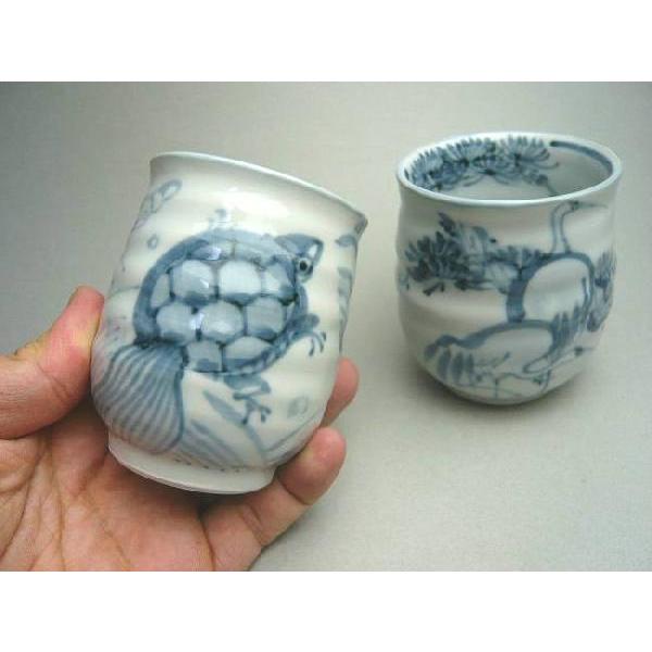 京焼 清水焼 鶴亀長寿夫婦湯呑 瑞昭 : 松韻堂 Yahoo!店 - 通販 - Yahoo
