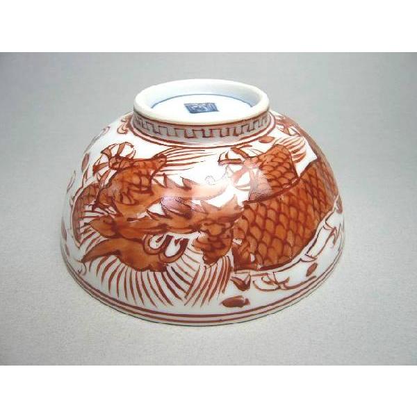 京焼 清水焼 平八龍ご飯茶碗 芳山 赤 : 松韻堂 Yahoo!店 - 通販